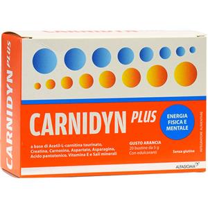 CARNIDYN PLUS 20 BUSTINE DA 5 G GUSTO ARANCIA - Farmacia-flash.it