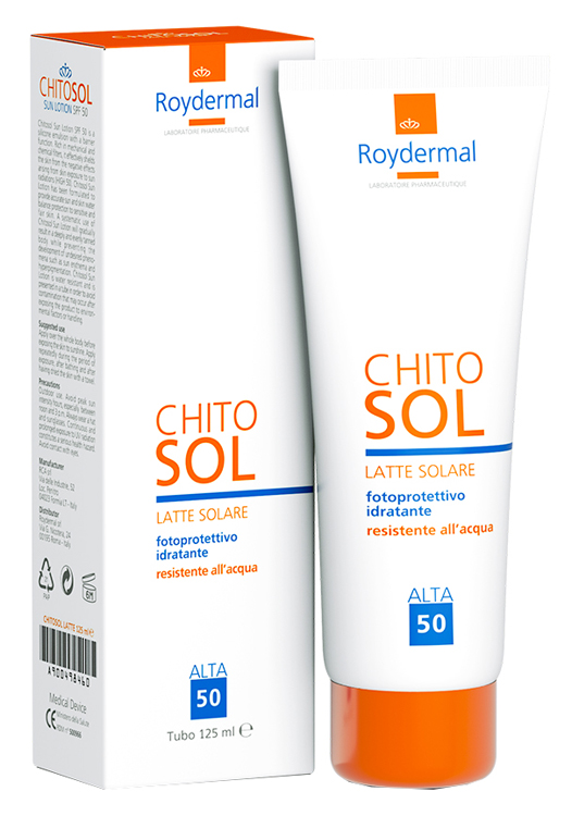 CHITOSOL LATTE SOLARE FP 50 TUBO 125 ML - Farmacia-flash.it