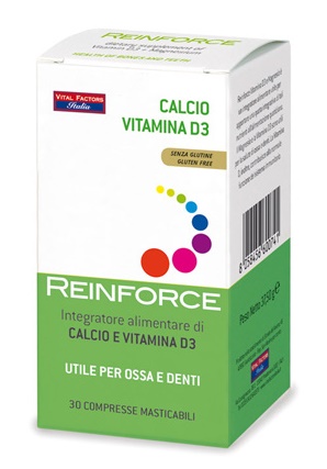 REINFORCE CALCIO + VITAMINA D3 30 COMPRESSE MASTICABILI - Farmacia-flash.it