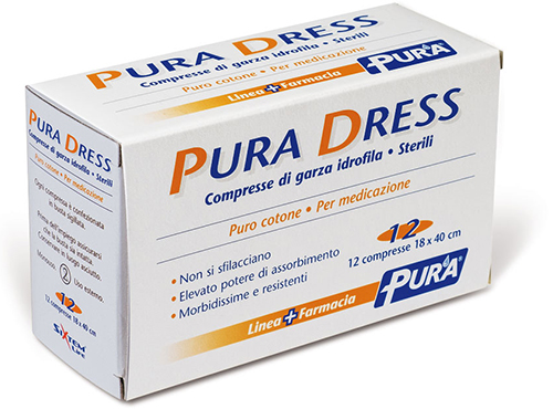GARZA IDROFILA PURA DRESS 18X40CM 12 PEZZI - Farmacia-flash.it