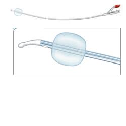 CATETERE VESCICALE FOLEY BRILLANT PLUS AQUAFLAT MASCHILE A PERMANENZA PUNTA TIEMANN 1 FORO LATERALE IN SILICONE 100% CON PALLONCINO DIAMETRO CH 18 LUNGHEZZA 41 CM - Farmacia-flash.it