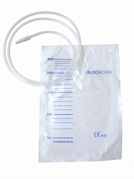SACCA DI DRENAGGIO LETTO PER INCONTINENZA 2000ML IN PVC CON TUBO DI RACCORDO 130CM DIAMETRO 5X7MM MONOUSO 30 PEZZI - Farmacia-flash.it