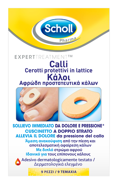 CEROTTO PROTETTIVO PER CALLI SCHOLL IN LATTICE 9 PEZZI - Farmacia-flash.it