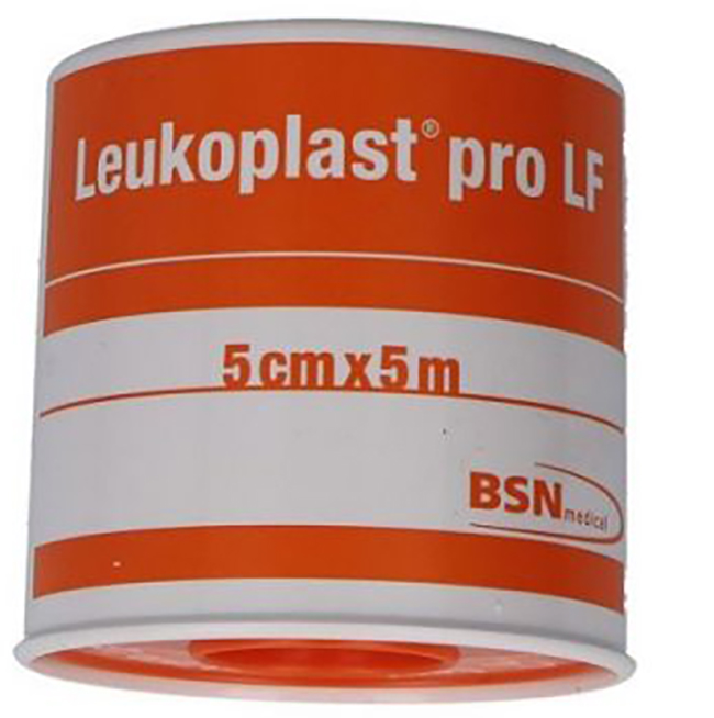 CEROTTO CHIRURGICO PER FISSAGGIO MEDICAZIONI LEUKOPLAST PRO LF SUPPORTO VISCOSA MASSA ADESIVA RESINA SINTETICA LANOLINA OSSIDO DI ZINCO CON LATTICE NATURALE 5X500CM - Farmacia-flash.it