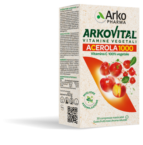 ARKOVITAL ACEROLA 1000 30 COMPRESSE MASTICABILI - Farmacia-flash.it