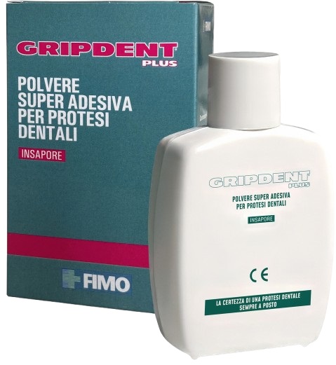 GRIPDENT PLUS POLVERE SUPER ADESIVA PER PROTESI DENTALI 40 G - Farmacia-flash.it
