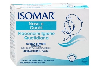 ISOMAR SOLUZIONE ISOTONICA ACQUA MARE IGIENE QUOTIDIANA 24 FLACONCINI MONODOSE 5 ML - Farmacia-flash.it