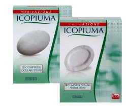 ICOPIUMA GARZA COMPRESSA OCULARE DI COTONE 10 PEZZI - Farmacia-flash.it