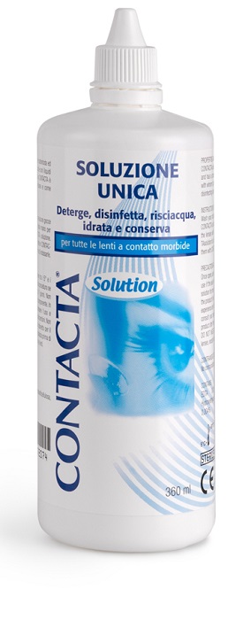 SOLUZIONE UNICA ISOTONICA PER LENTI A CONTATTO CONTACTA DA 360ML - Farmacia-flash.it