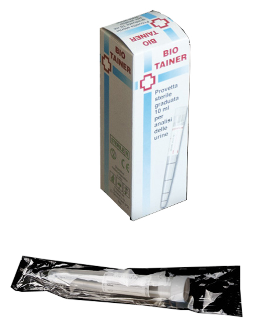 BIO TAINER PROVETTA STERILE PER URINA 10 ML - Farmacia-flash.it