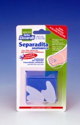 SEPARADITA ANATOMICO PER PIEDE REALIZZATO IN GEL DI SILICONE BIANCO SEMITRASPARENTE SAGOMATO IGIENEPIEDE 2 PEZZI - Farmacia-flash.it