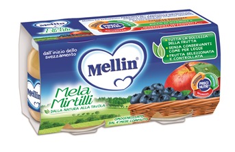 MELLIN OMOGENEIZZATO MELA MIRTILLO 100 G 2 PEZZI - Farmacia-flash.it
