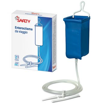ENTEROCLISMA DA VIAGGIO KLISTER IN GOMMA CON CANNULA ANALE EVAGINALE 2 LITRI - Farmacia-flash.it