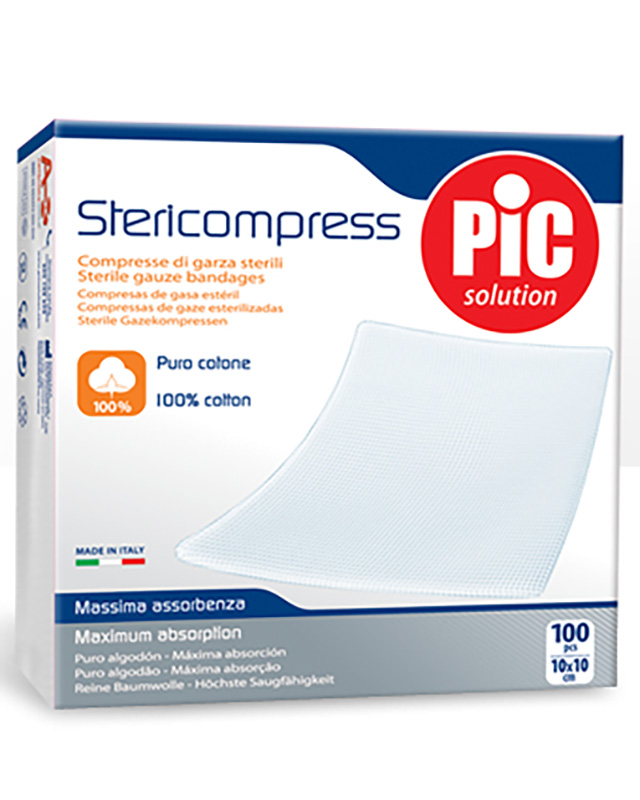 GARZA CON FILO DI BARIO 16 STRATI 10X10CM - Farmacia-flash.it