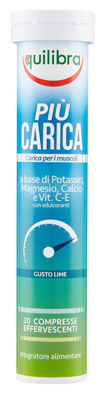 PIU' CARICA GUSTO LIME 20 COMPRESSE EFFERVESCENTI - Farmacia-flash.it