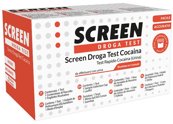 DROGA TEST CHE RILEVA UNA SOSTANZA COCAINA SCREEN DROGA TEST COCAINA - Farmacia-flash.it