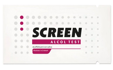 ALCOL TEST MONOUSO RILEVA ALCOL NELL'ORGANISMO TRAMITE SALIVA SCREEN ALCOL TEST - Farmacia-flash.it