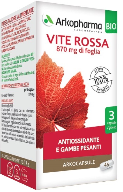 ARKO CAPSULE VITE ROSSA 45 CAPSULE - Farmacia-flash.it