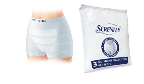 MUTANDINA A RETE PER INCONTINENZA SERENITY PANTY COMFORT S 3 PEZZI - Farmacia-flash.it
