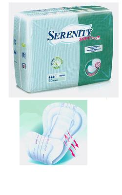 PANNOLONE PER INCONTINENZA SAGOMATO SERENITY SOFTDRY+ ALOE SUPER 30 PEZZI - Farmacia-flash.it