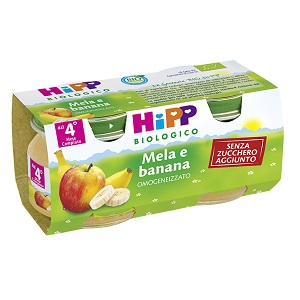 HIPP BIO FRUTTA GRATTUGGIATA MELA BANANA 4X100 G - Farmacia-flash.it