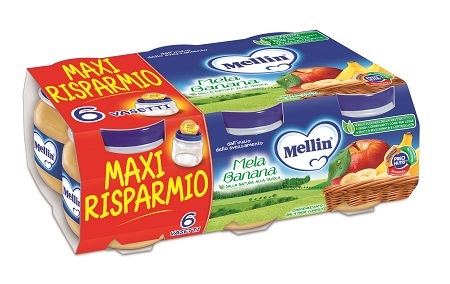 MELLIN OMOGENEIZZATO MELA BANANA 100 G 6 PEZZI - Farmacia-flash.it