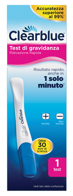 TEST DI GRAVIDANZA CLEARBLUE RILEVAZIONE RAPIDA 1 PEZZO - Farmacia-flash.it