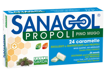 SANAGOL PROPOLI PINO MUGO 24 CARAMELLE - Farmacia-flash.it