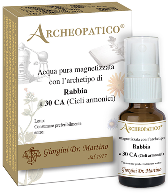 ARCHEOPATICO ACQUA PURA MAGNETIZZATA CON ARCHETIPO RABBIA A 30 CICLI ARMONICI 10 ML - Farmacia-flash.it