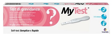 TEST DI GRAVIDANZA RAPIDO HCG MYTEST 2 PEZZI - Farmacia-flash.it