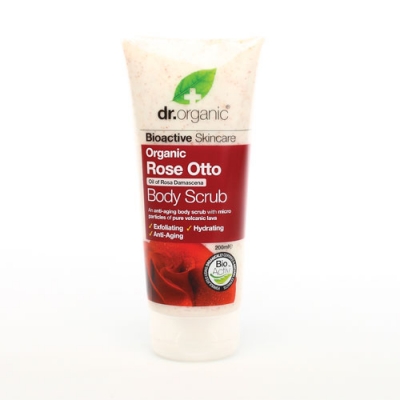 DR ORGANIC ROSE OTTO ROSA BODY SCRUB CORPO 200 ML - Farmacia-flash.it
