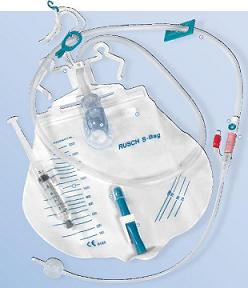 CATETERE IN SILICONE SCANALATO PROFILCATH PRECONNESSO CH16 LUNGHEZZA 40CM + SACCA DI DRENAGGIO DA 2000ML GRADUATA CON TUBO DI SCARICO ELASTICO E CHIUSURA A MORSETTO - Farmacia-flash.it