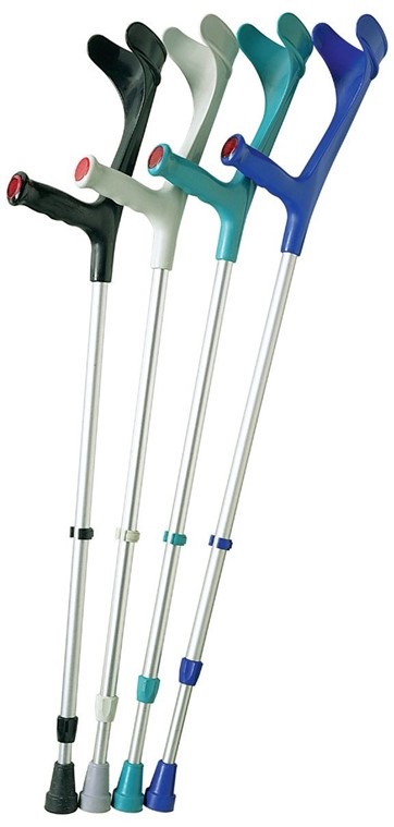 CANADESE IN LEGA LEGGERA CON BLOCCO RAPIDO DELLA REGOLAZIONE DELL'ALTEZZA A VITE+CLIP DI SICUREZZA A PRESSIONE CON CATARIFRANGENTE INCORPORATO COLORE BLU - Farmacia-flash.it