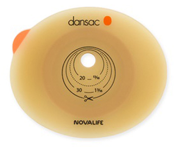 PLACCA PER COLO ILEO ED UROSTOMIA DANSAC NOVALIFE2 43MM RITAGLIABILE 10-35 - Farmacia-flash.it