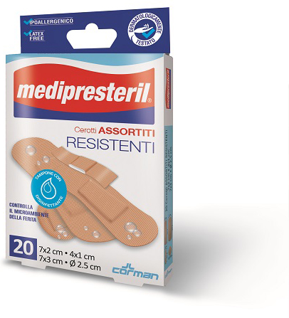 CEROTTO MEDIPRESTERIL RESISTENTI 4FORMATI ASSORTITI 20 PEZZI - Farmacia-flash.it
