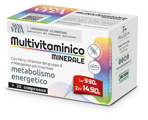 SANAVITA MULTIVITAMINICO MINERALE 30 COMPRESSE - Farmacia-flash.it