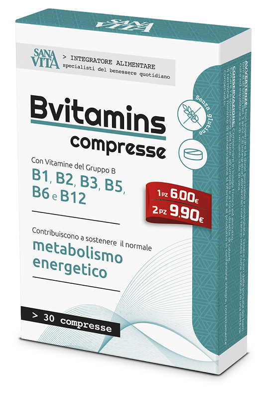 SANAVITA B-VITAMINS 30 COMPRESSE - Farmacia-flash.it