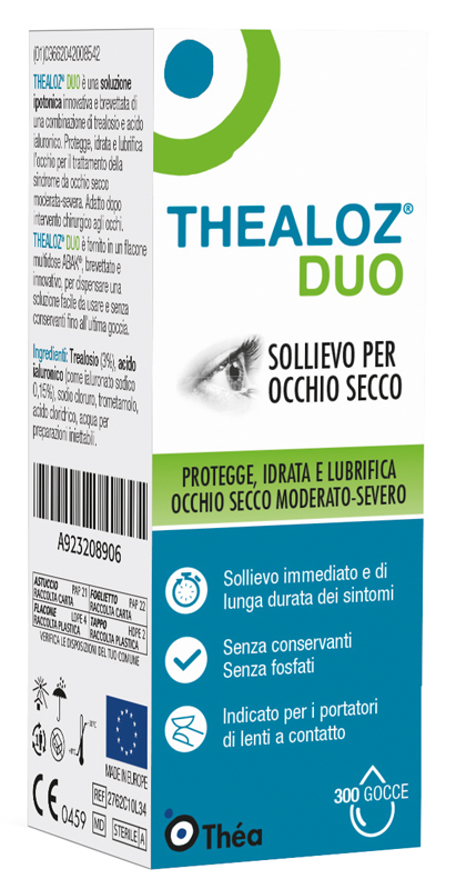 THEALOZ DUO SOLUZIONE OCULARE FLACONE 10 ML - Farmacia-flash.it