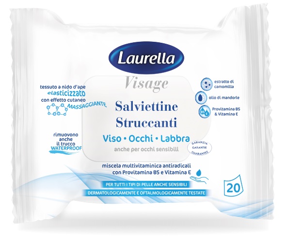 LAURELLA VISAGE SALVIETTINA STRUCCANTE 20 PEZZI - Farmacia-flash.it