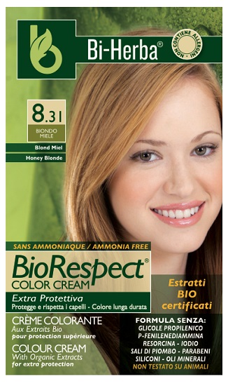 BI-HERBA KIT 8,31 BIONDO MIELE 1 EMULSIONE OSSIDANTE 60 ML + 1 COLORANTE 60 ML + 1 TRATTAMENTO DOPOCOLORE 15 ML - Farmacia-flash.it