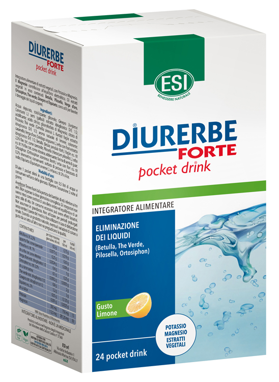 ESI DIURERBE FORTE POCKET DRINK LIMONE 24 X 20 ML - Farmacia-flash.it