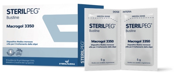 STERILPEG MACROGOL 3350 10 BUSTINE BIPARTITE 10 G - Farmacia-flash.it
