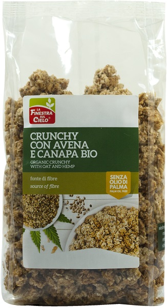 FSC CRUNCHY CON AVENA E CANAPA BIO AD ALTO CONTENUTO DI FIBRA CON OLIO DI GIRASOLE E SENZA OLIO DI PALMA 375 G - Farmacia-flash.it