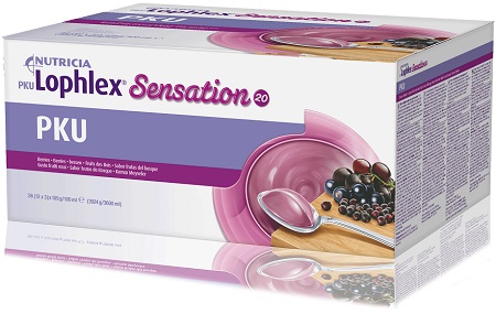 PKU LOPHLEX SENSATION FRUTTI ROSSI 36 PEZZI 109 G - Farmacia-flash.it