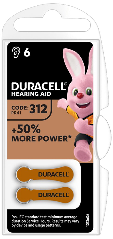 DURACELL EASY TAB 312 MARRONE BATTERIA PER APPARECCHIO ACUSTICO - Farmacia-flash.it