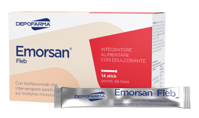 EMORSAN FLEB 14 BUSTINE STICK PACK 15 ML - Farmacia-flash.it