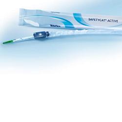 CATETERE VESCICALE AUTOLUBRIFICATO SAFETYCAT ACTIVE TIEMANN 40 CM CH 14 - Farmacia-flash.it