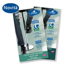 CALZA UOMO MELANGE 70 DENARI TAGLIA GRANDE JEANS CHIARO - Farmacia-flash.it