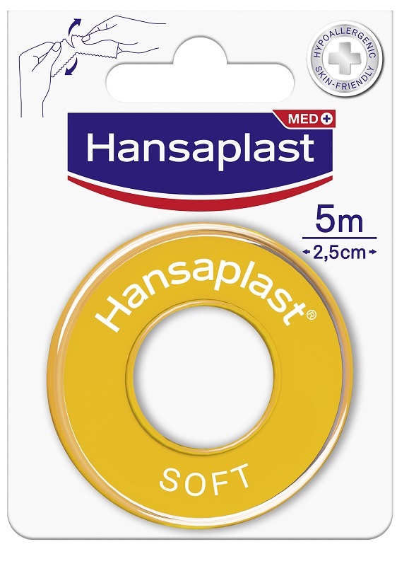 CEROTTO MEDICATO IN ROCCHETTO HANSAPLAST SOFT 2,5X500 CM 1 PEZZO - Farmacia-flash.it