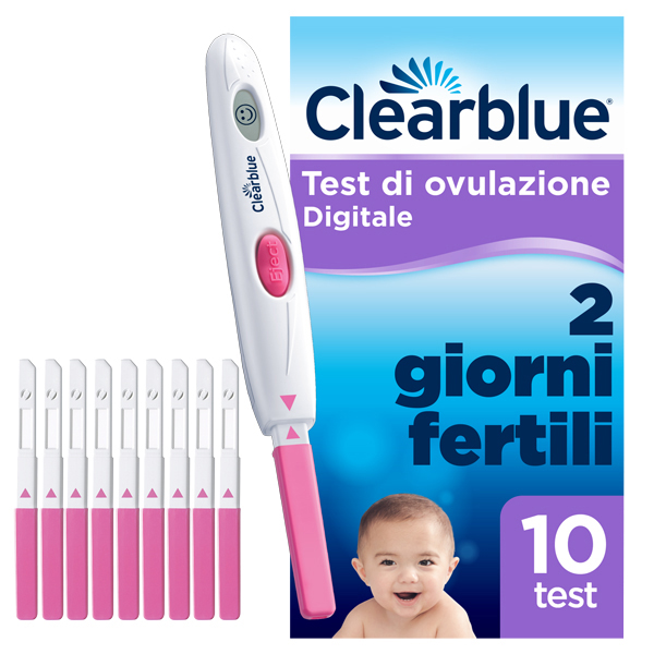 TEST DI OVULAZIONE CLEARBLUE DIGITALE 10 PEZZI - Farmacia-flash.it